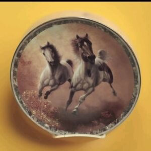 Bradford Collection HORSE PLATE Autumn Renegades Galloping Glory  DeHaan Signed